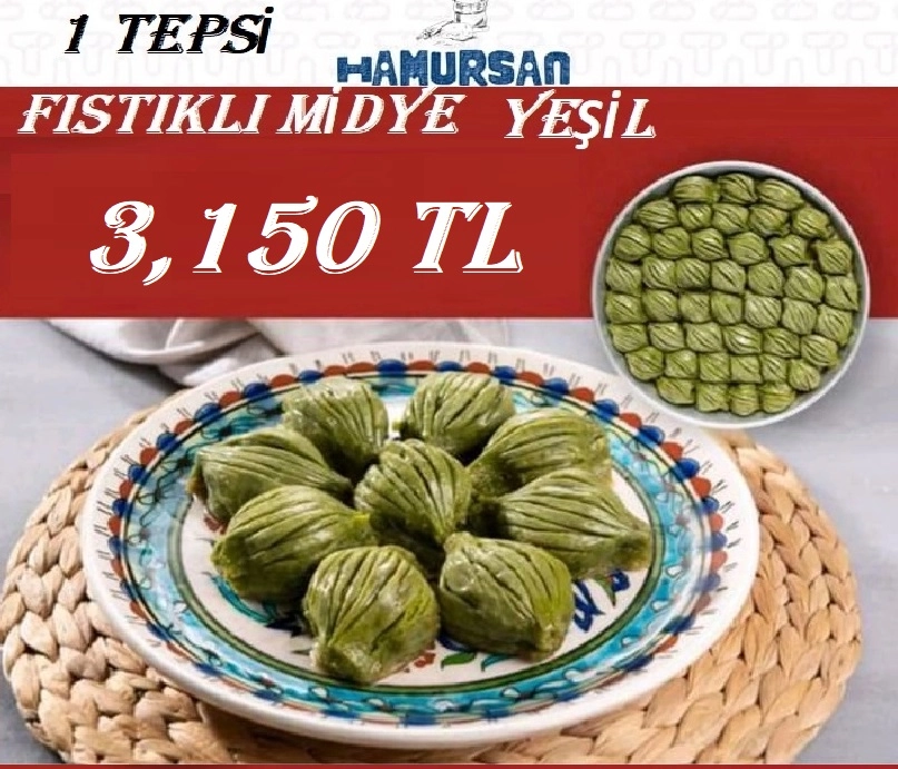 MİDYE YEŞİL BAKLAVA 1 TEPSİ