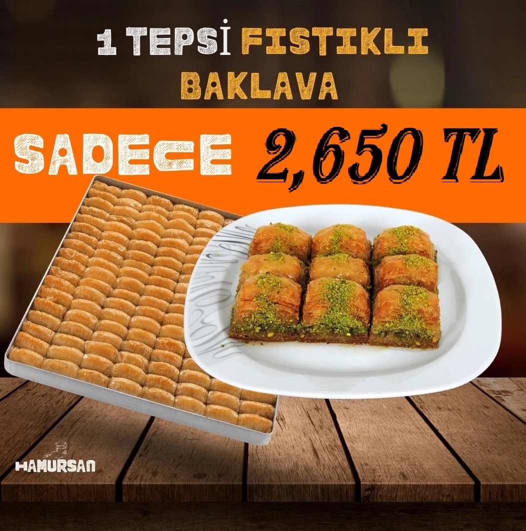 1 TEPSİ FISTIKLI BAKLAVA 