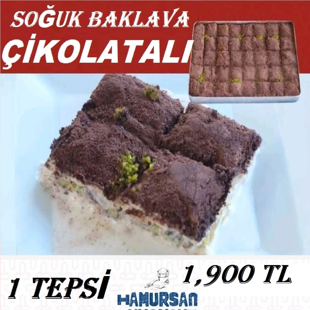 SOĞUK BAKLAVA 1 ÇİKOLATALI  TEPSİ 2-2,5 KG ARASI