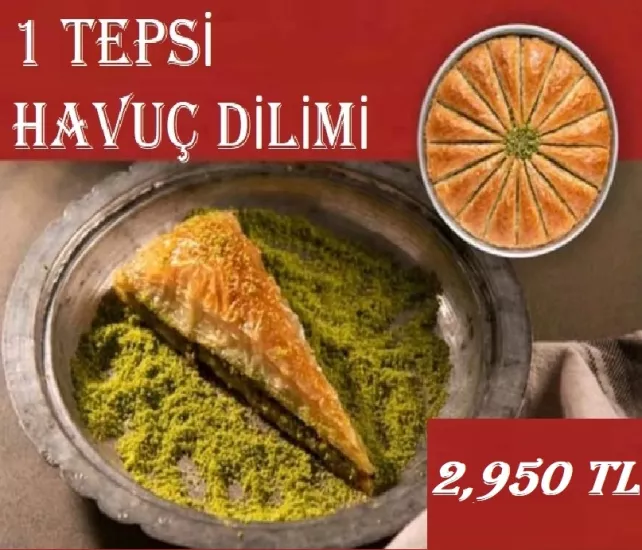 HAVUÇ DİLİMİ 1 TEPSİ  TATLISI