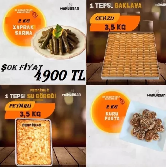 KAMPANYA  BÖREK BAKLAVA KURU PASTA YAPRAK SARMA
