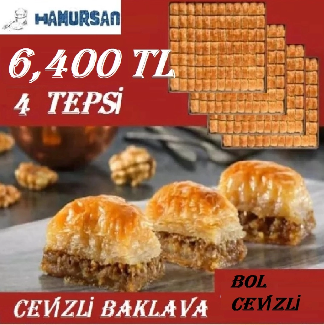 4 TEPSİ BAKLAVA CEVİZLİ